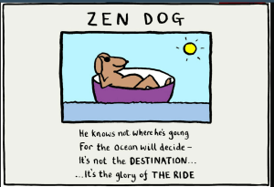 Zen Dog - copyright Edward Monkton